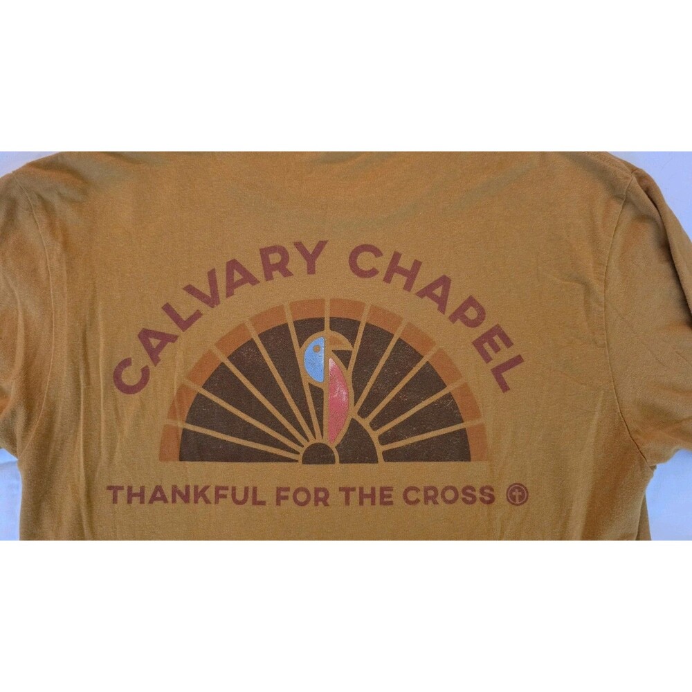 Calvary Chapel 5K Thanksgiving Day 2020 T-Shirt - Unisex Mustard Yellow Turkey